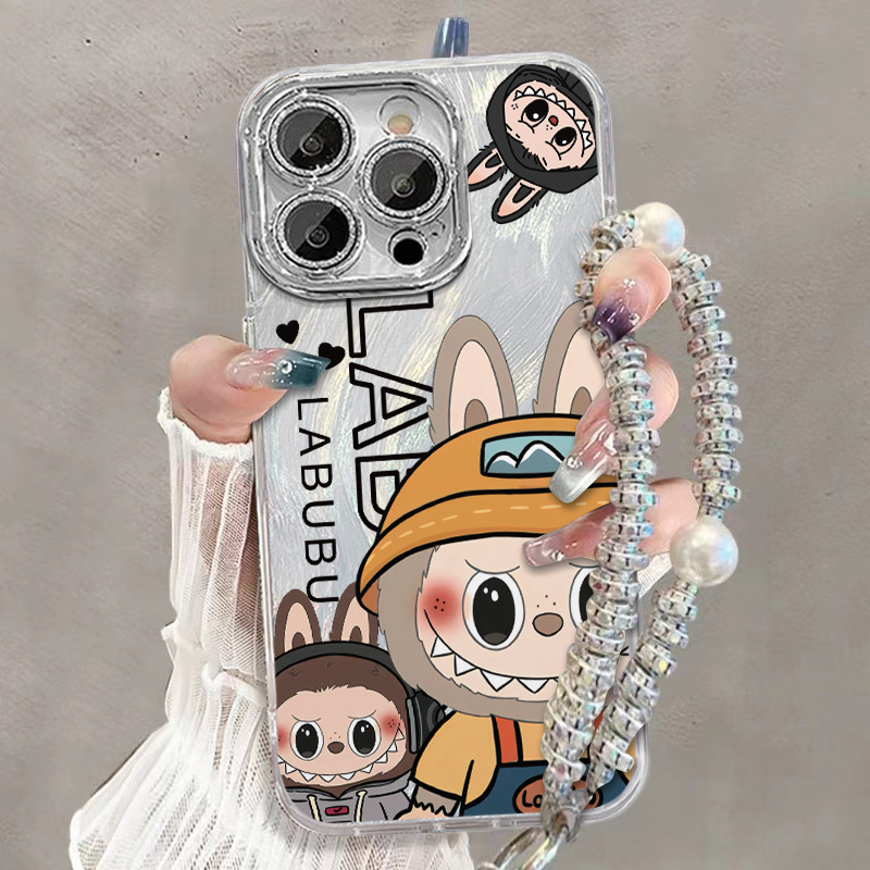 Cute cartoon labubu phone case for iPhone