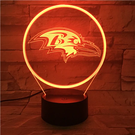 BALTIMORE RAVENS 3D LED LIGHT LAMP