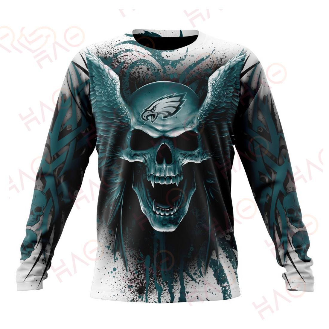 PHILADELPHIA EAGLES 3D HOODIE SKULL ART