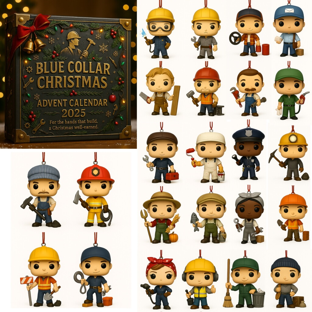 🎄 Blue Collar Christmas Advent Calendar-For the Hands That Build the World 👷‍♀️