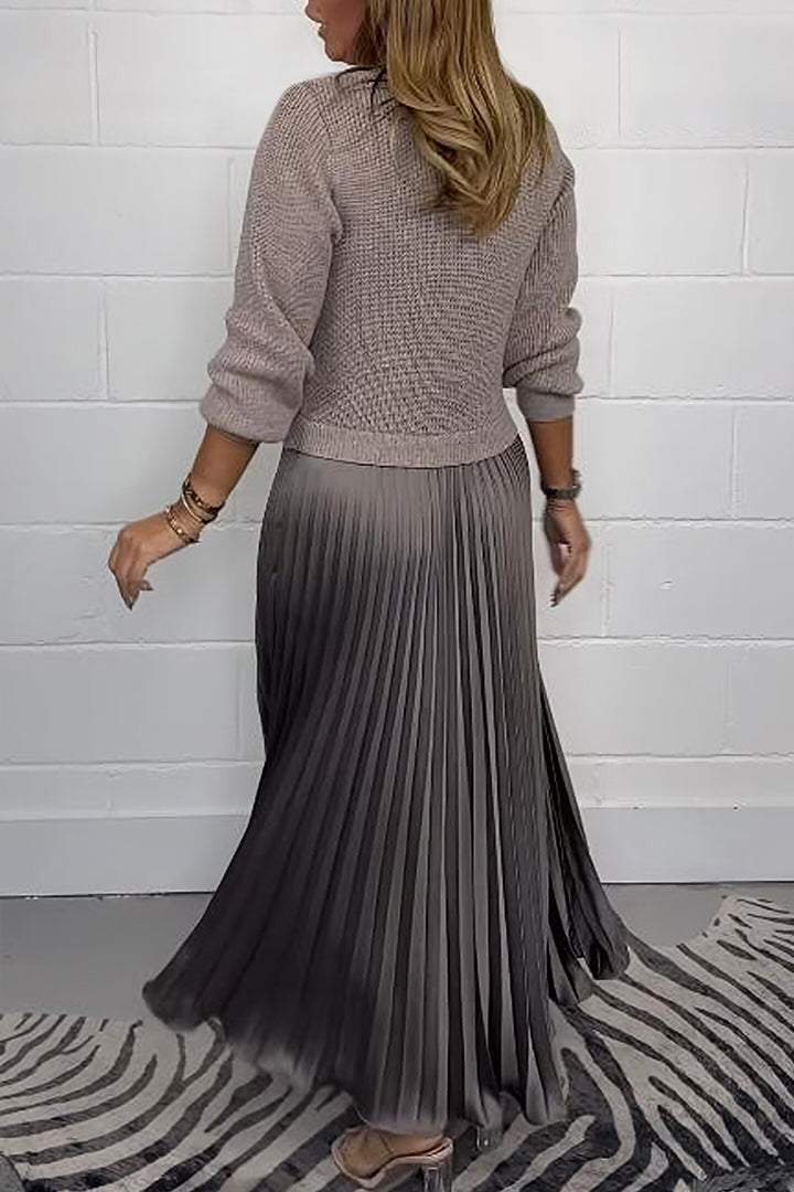 On Sale🔥Long Sleeve Jumper & Pleated Bottom Dress