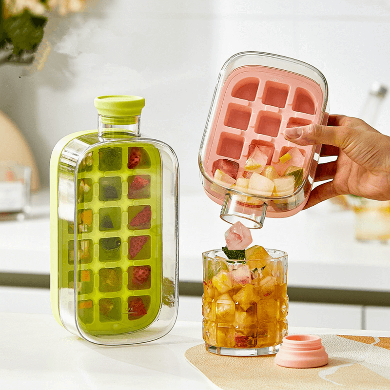 🔥On Sale🔥Ice Cube Bottle With Straw