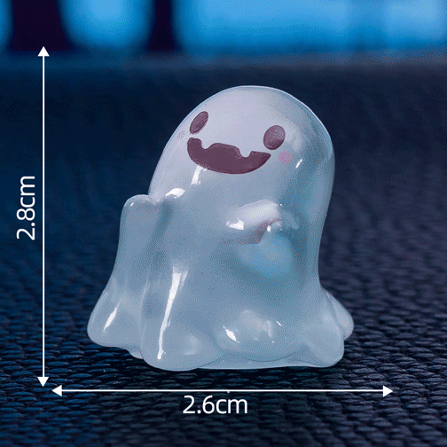 Mini Ghost Figures with Box Glow in the Dark 🎁 (Random Gift Box & Greeting Card)