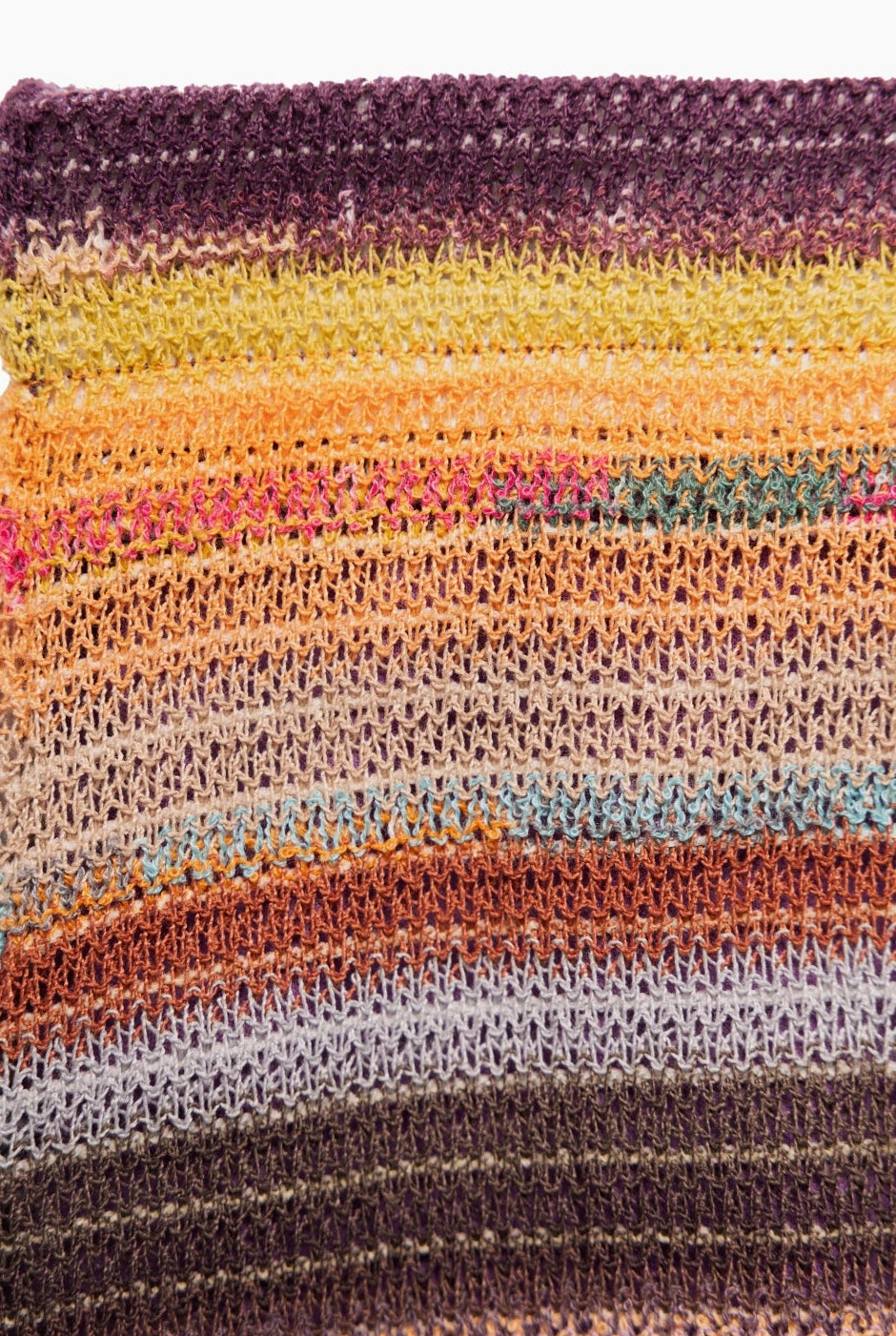 Falda midi tejida multicolor