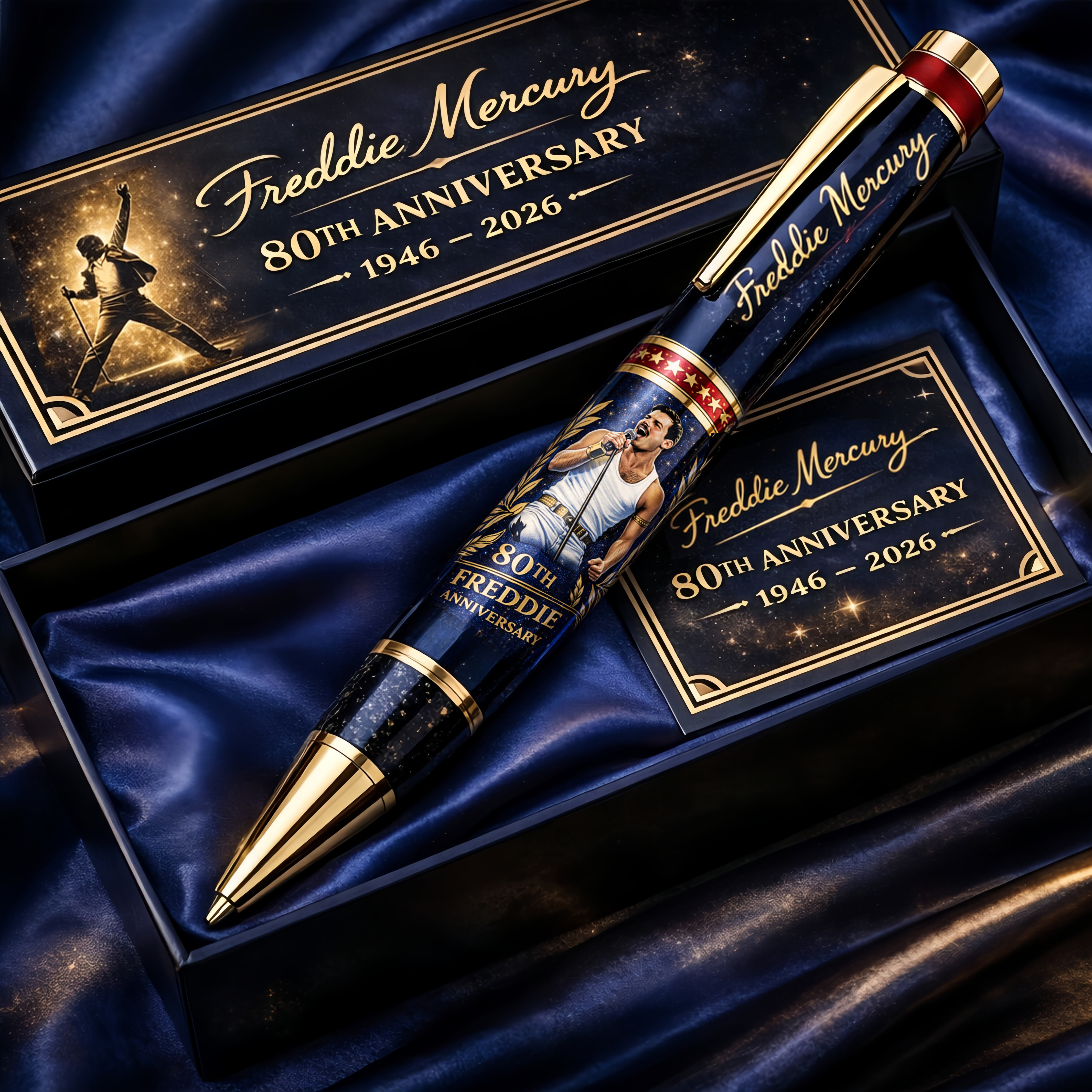 🎤 Freddie Mercury 80th Anniversary Commemorative Pen (1946–2026)