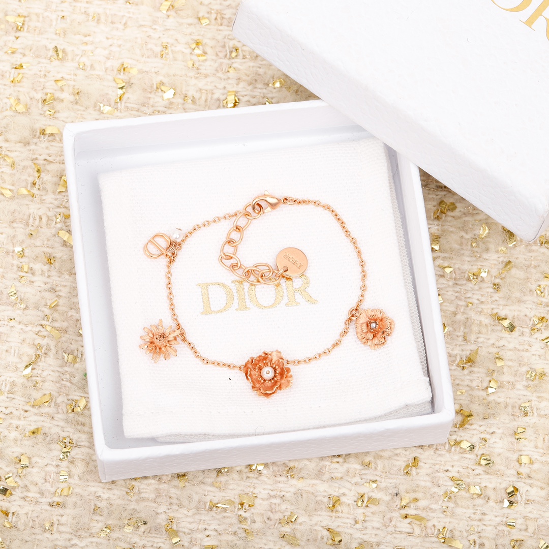 Dior cornflower sunflower peony bracelet
