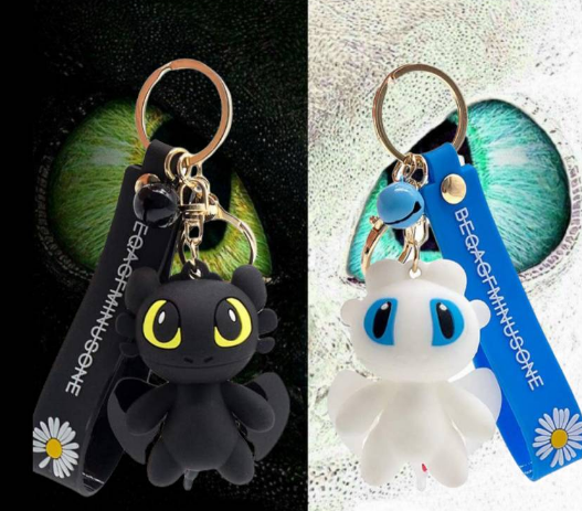 Night Fury and Lightning Fury keychain