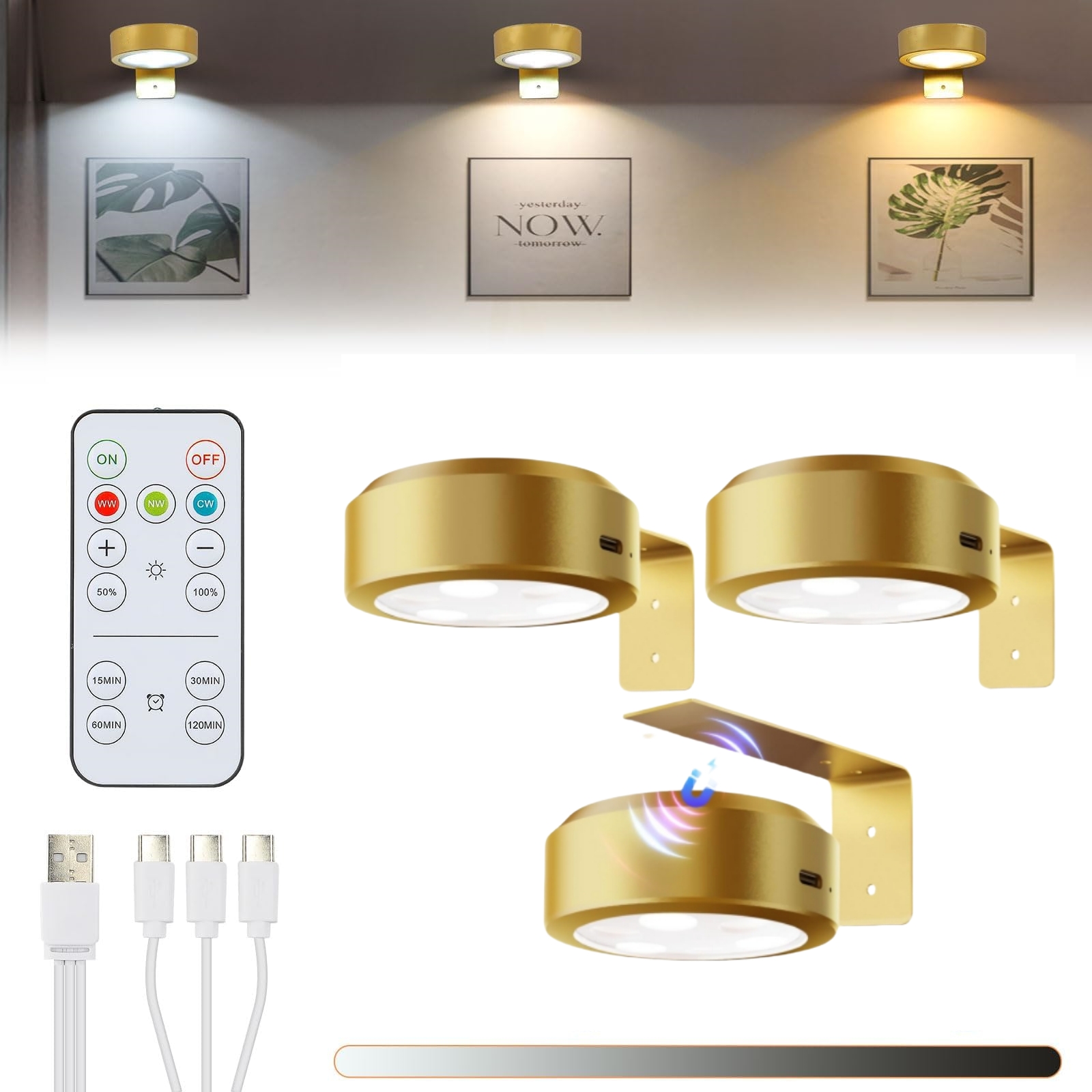 🔥On Sale🔥Picture Lights For Wall With 3 Color Temps - Buy More Save More