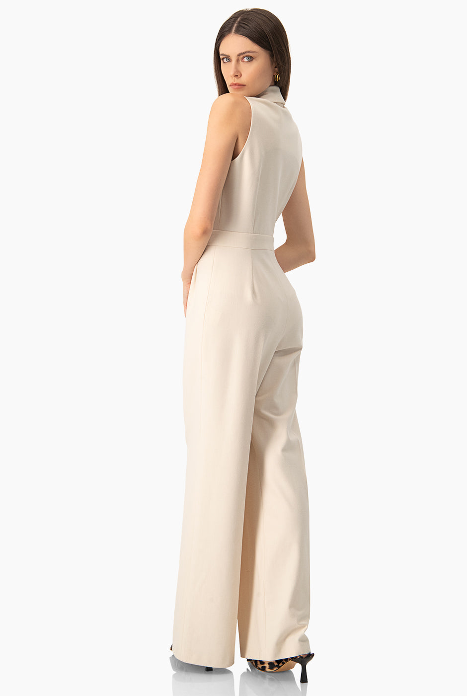 Jumpsuit liso de escote en V