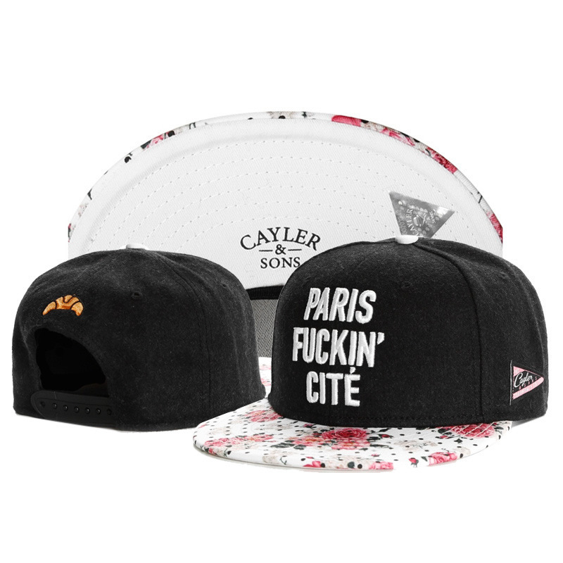 Summer hip-hop men's and women's trendy embroidered street sun hat flat brim hip-hop hat