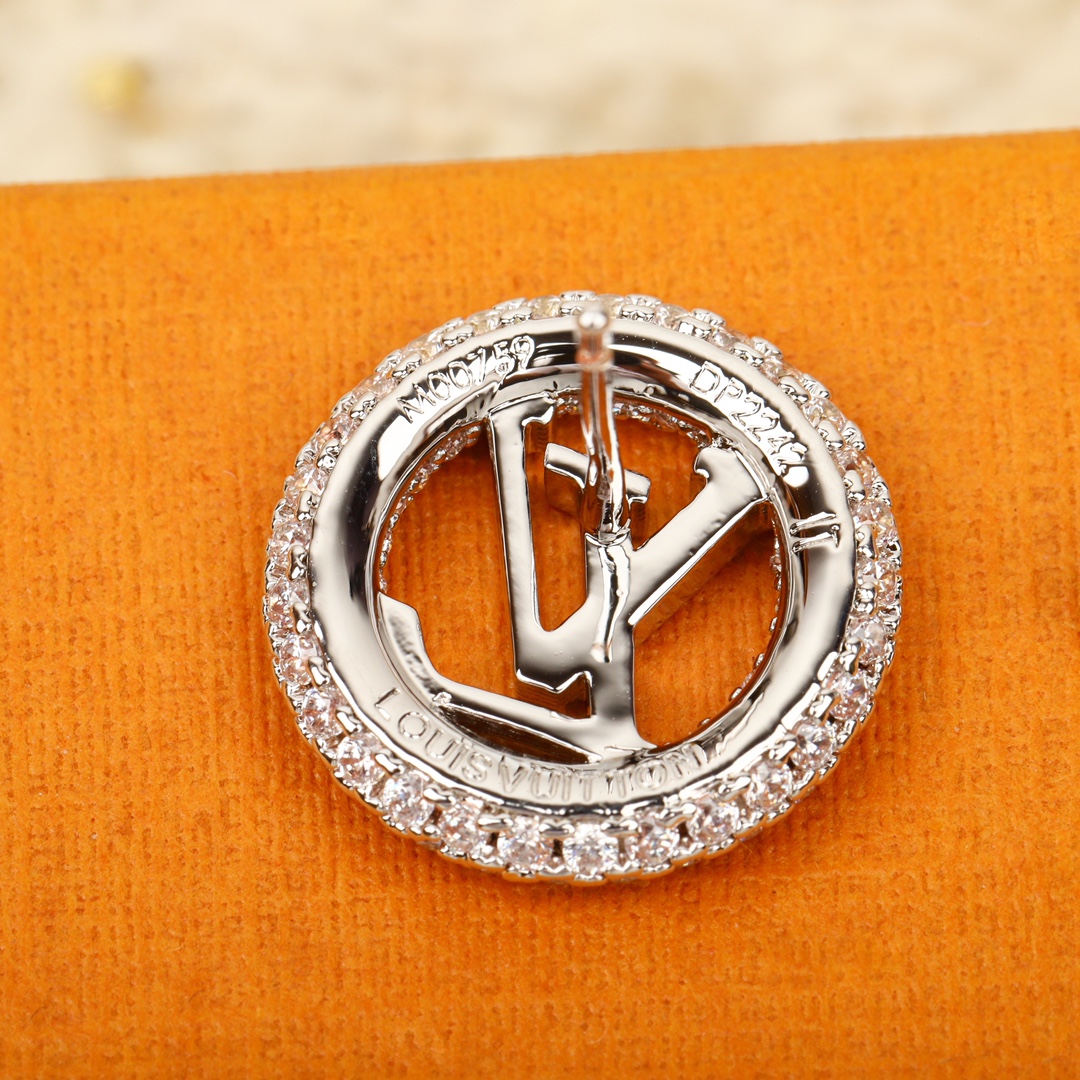 Louis Vuitton Letter Diamond Earrings