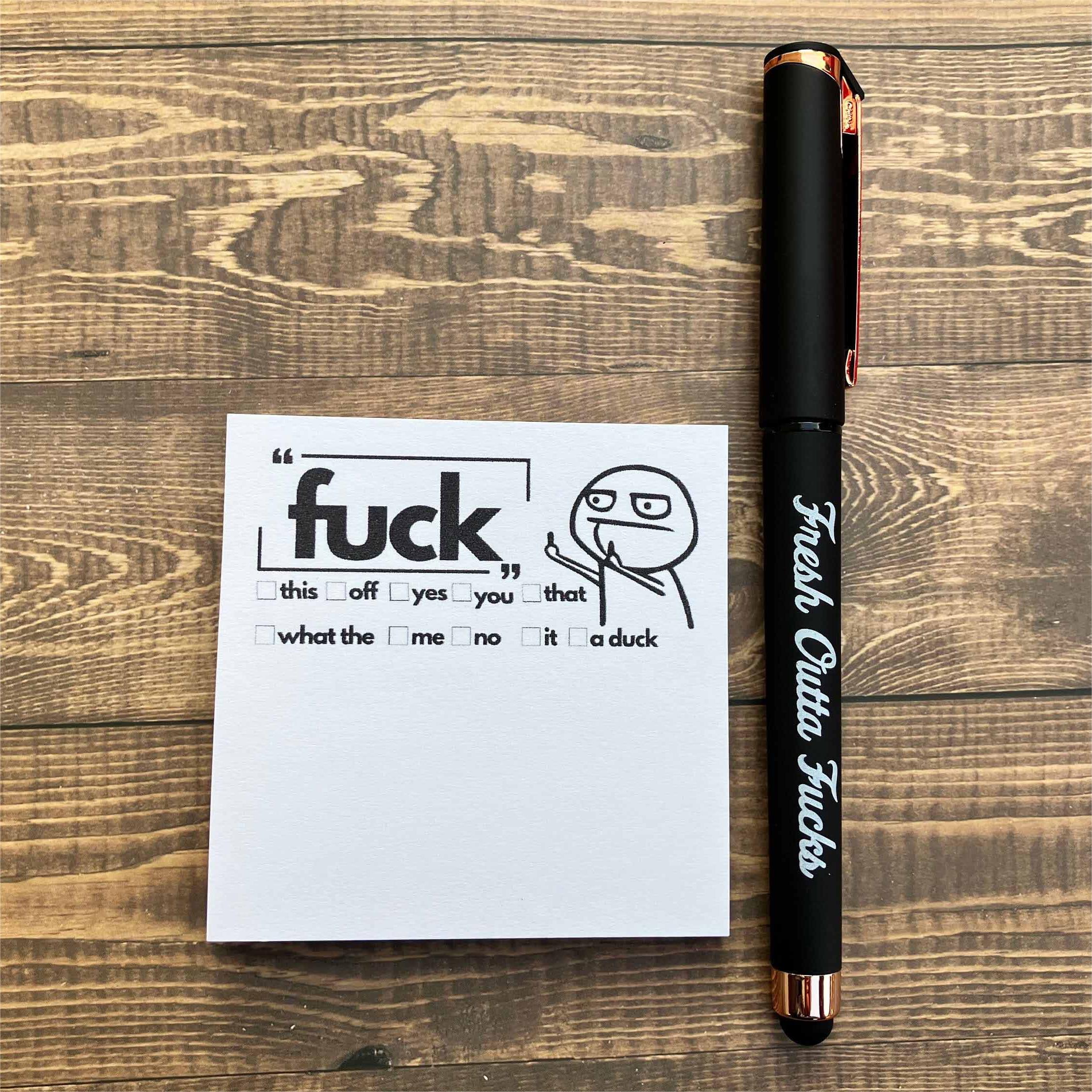 Funny Spoof Post-It Notes And Pens