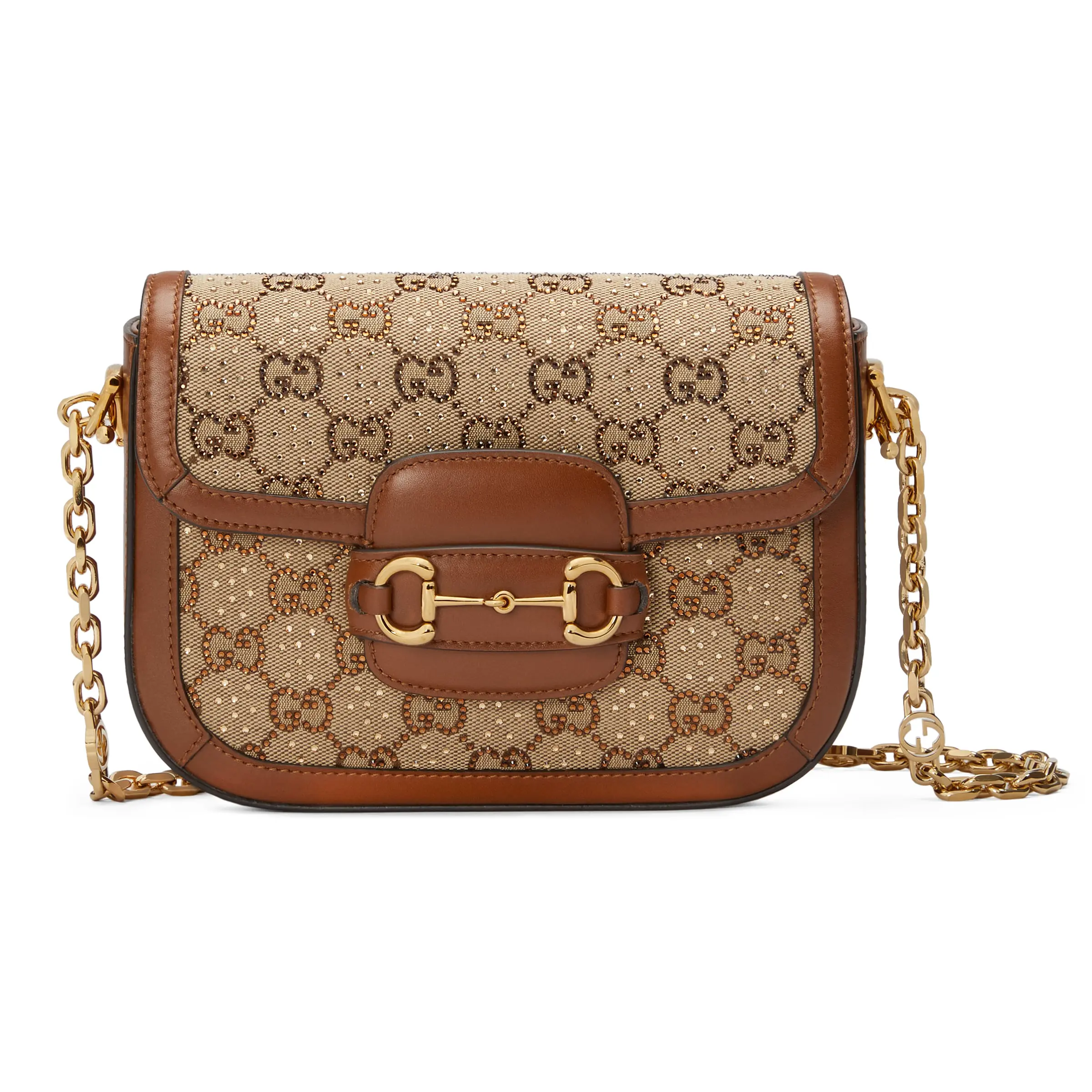Gucci Horsebit 1955 crystal small shoulder bag815205 FAD6L 9758