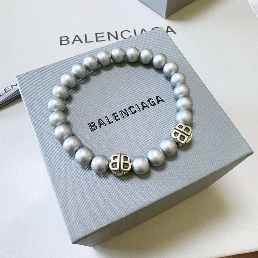 Balenciaga Pearl Thai Silver Style Bracelet
