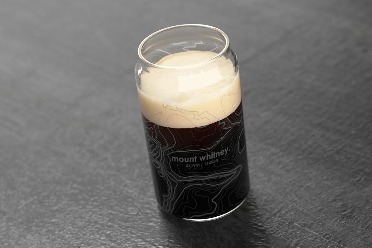 Topography Maps 16 oz Can Glass
