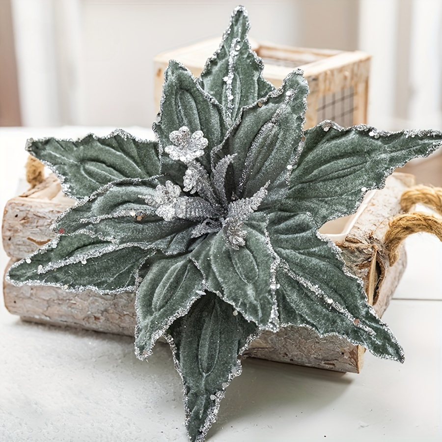 🎄Early Christmas Sale 49% OFF🎄Sequined Velvet Artificial Christmas Flower-Buy More Save More