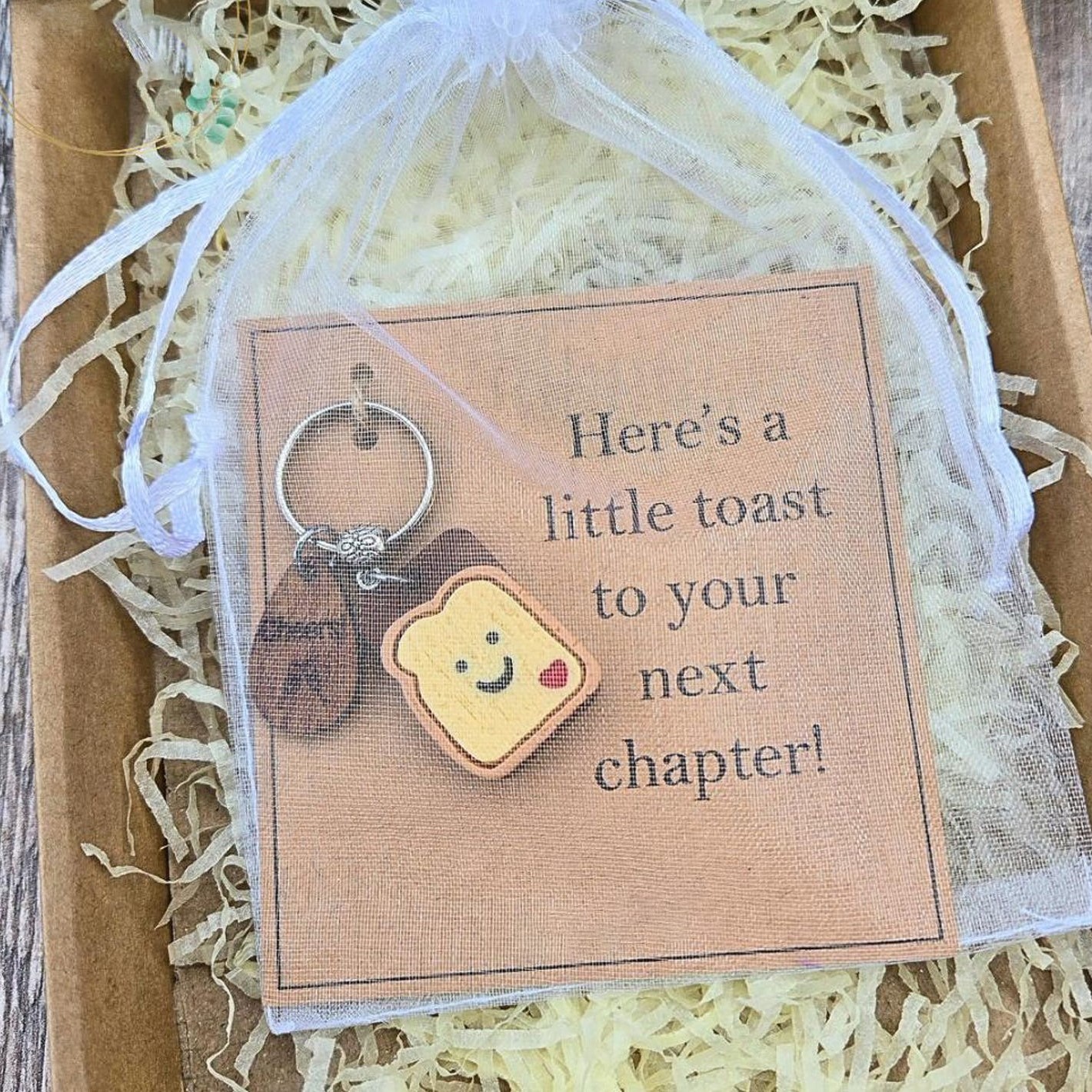 Funny little toast keyring | Gift for new chapter