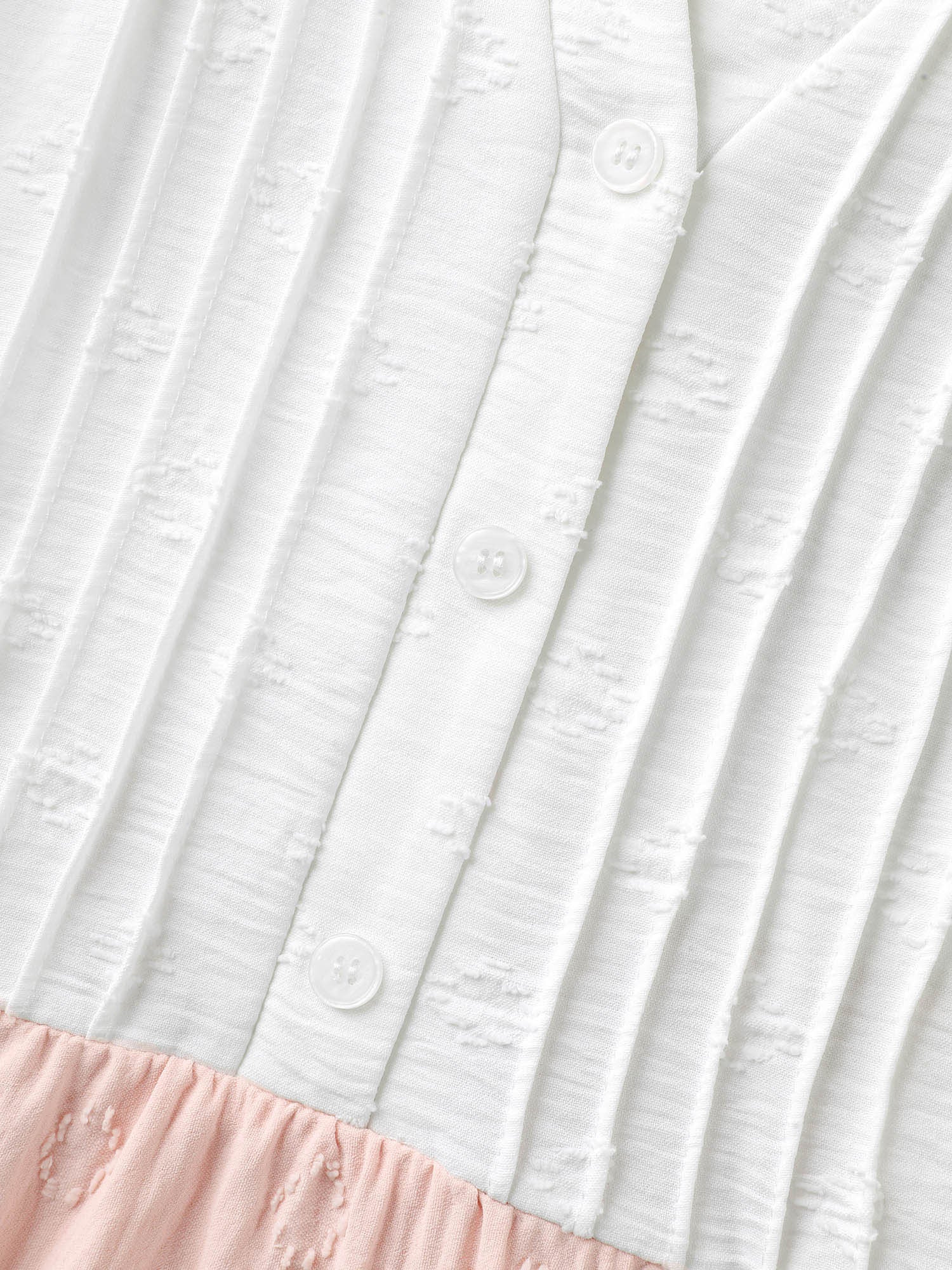 Toothpick Pleat Color Contrast Blouse