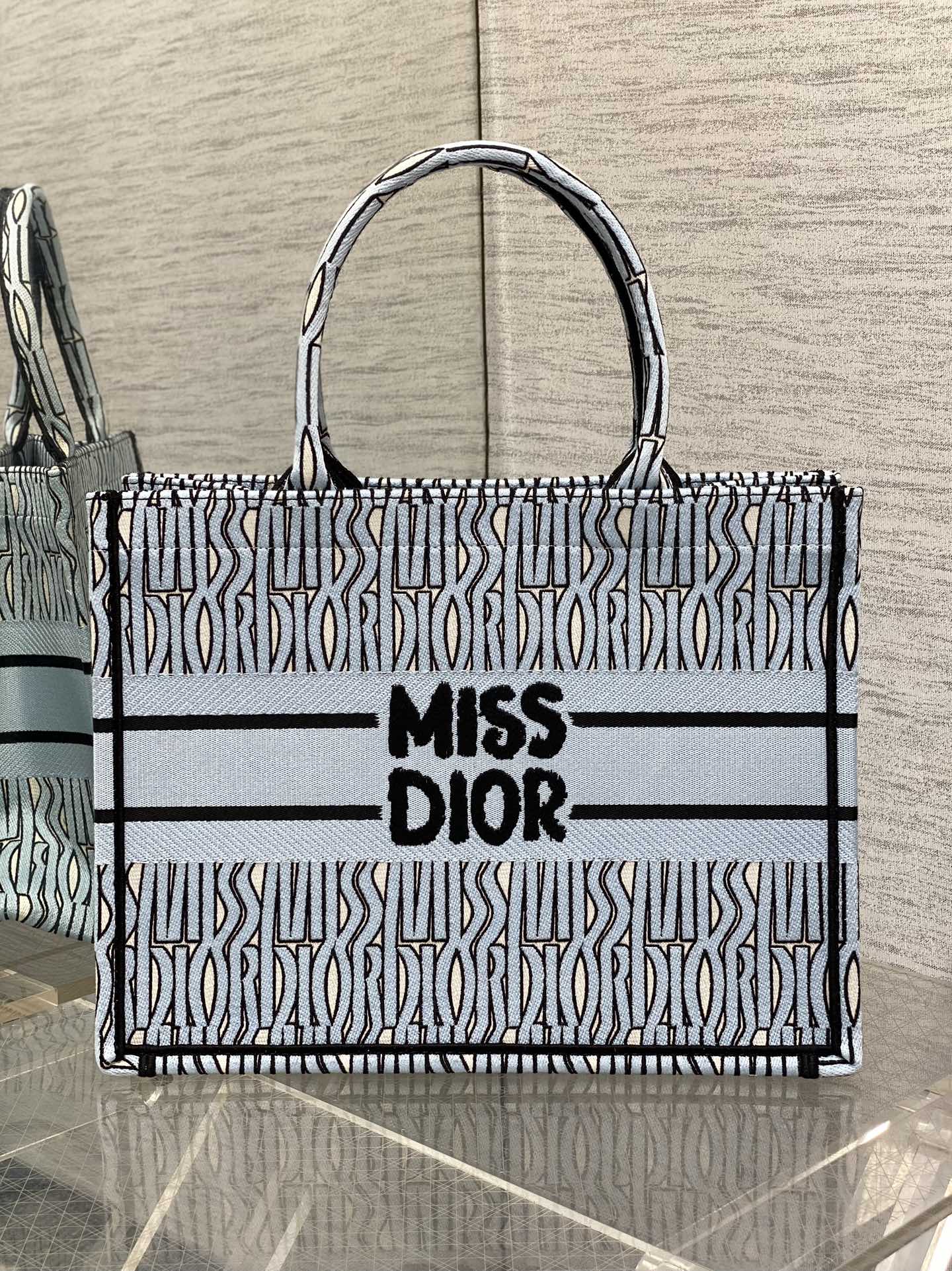 Dior Miss Embroidered Tote Shopping Bag