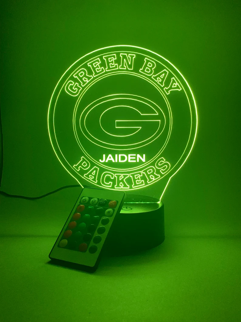 GREEN BAY PACKERS 3D LAMP PERSONALIZED