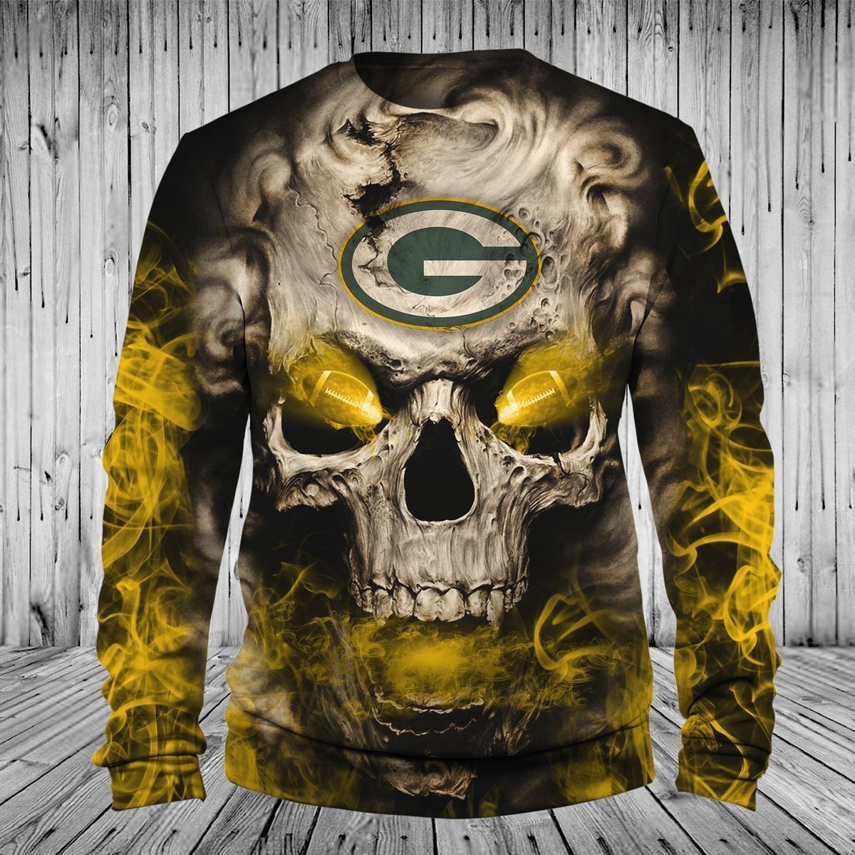 PACKERS 3D HOODIE SKULL26