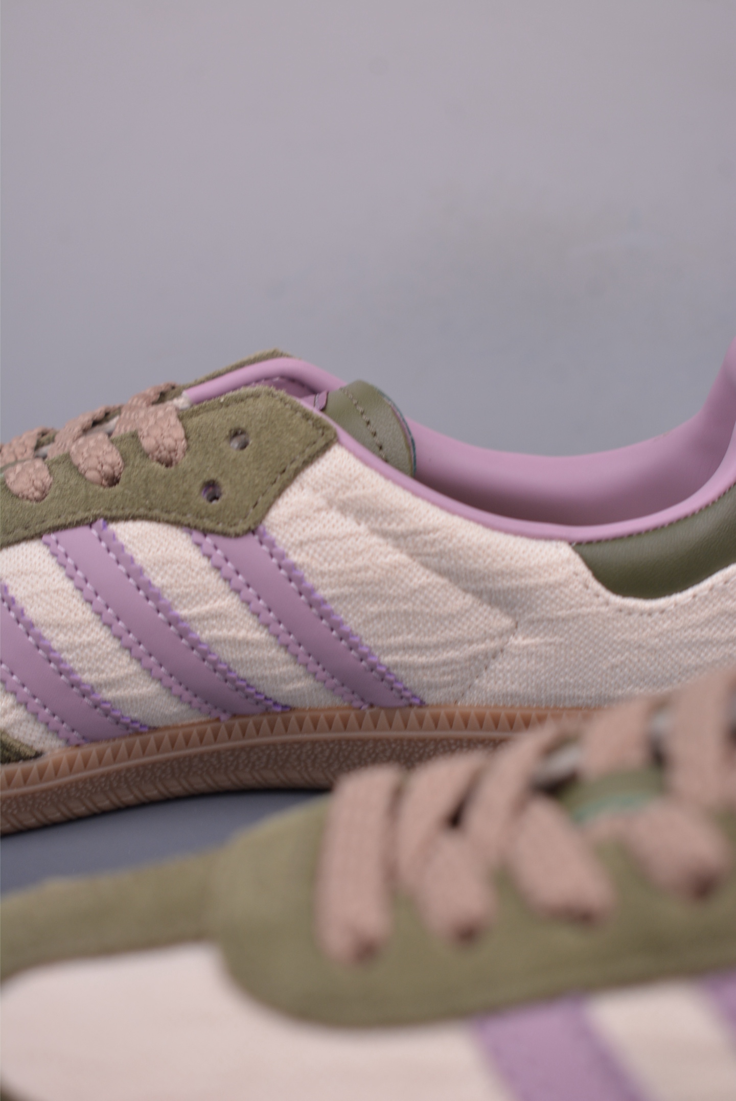 Adidas Originals Samba OG sports sneakers Wonderland Green Purple Beige White JP5675
