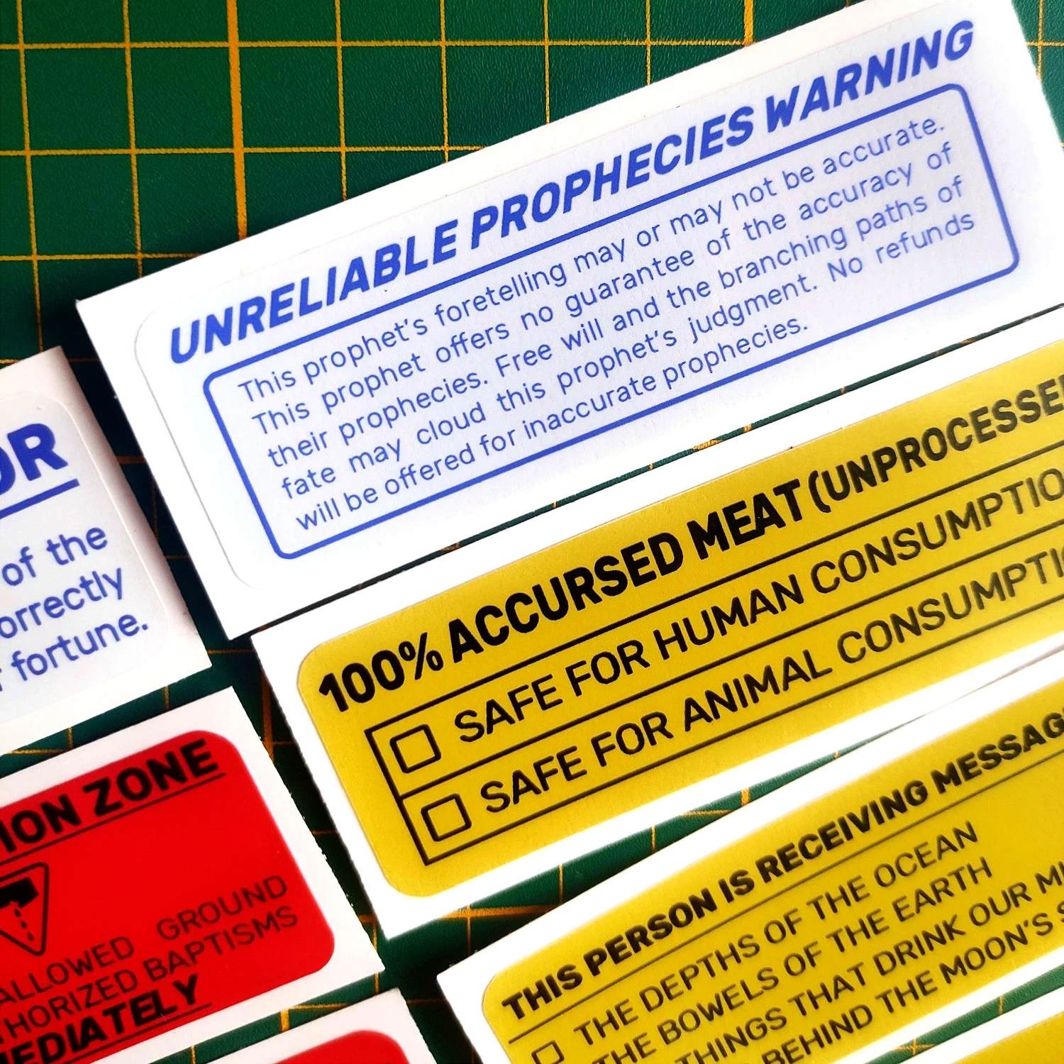 Weirdcore Warning Label Stickers