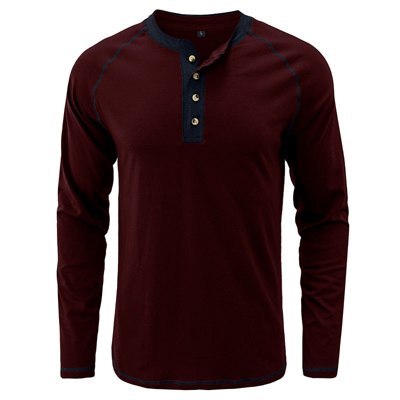men's Henley Collar Shirt