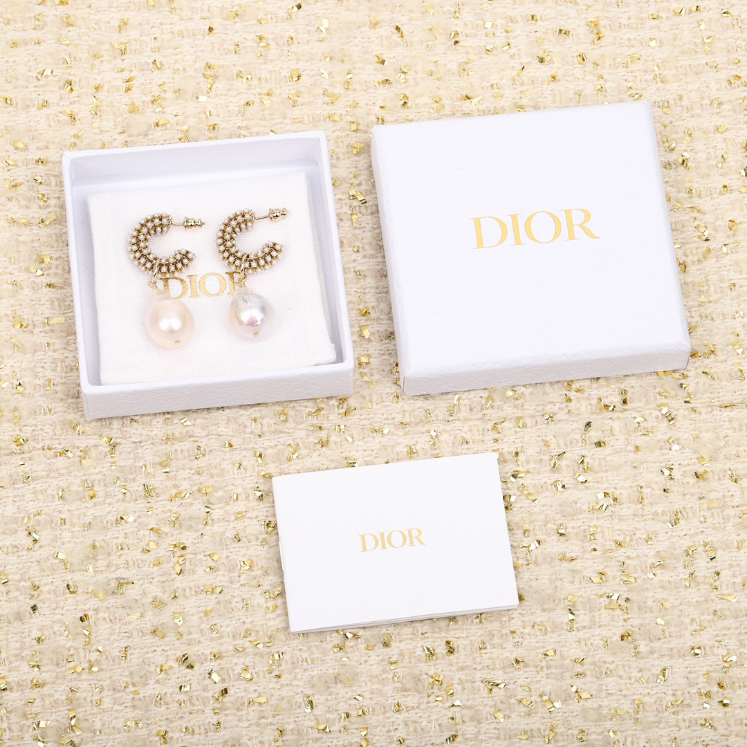 Dior Baroque Pearl Earrings