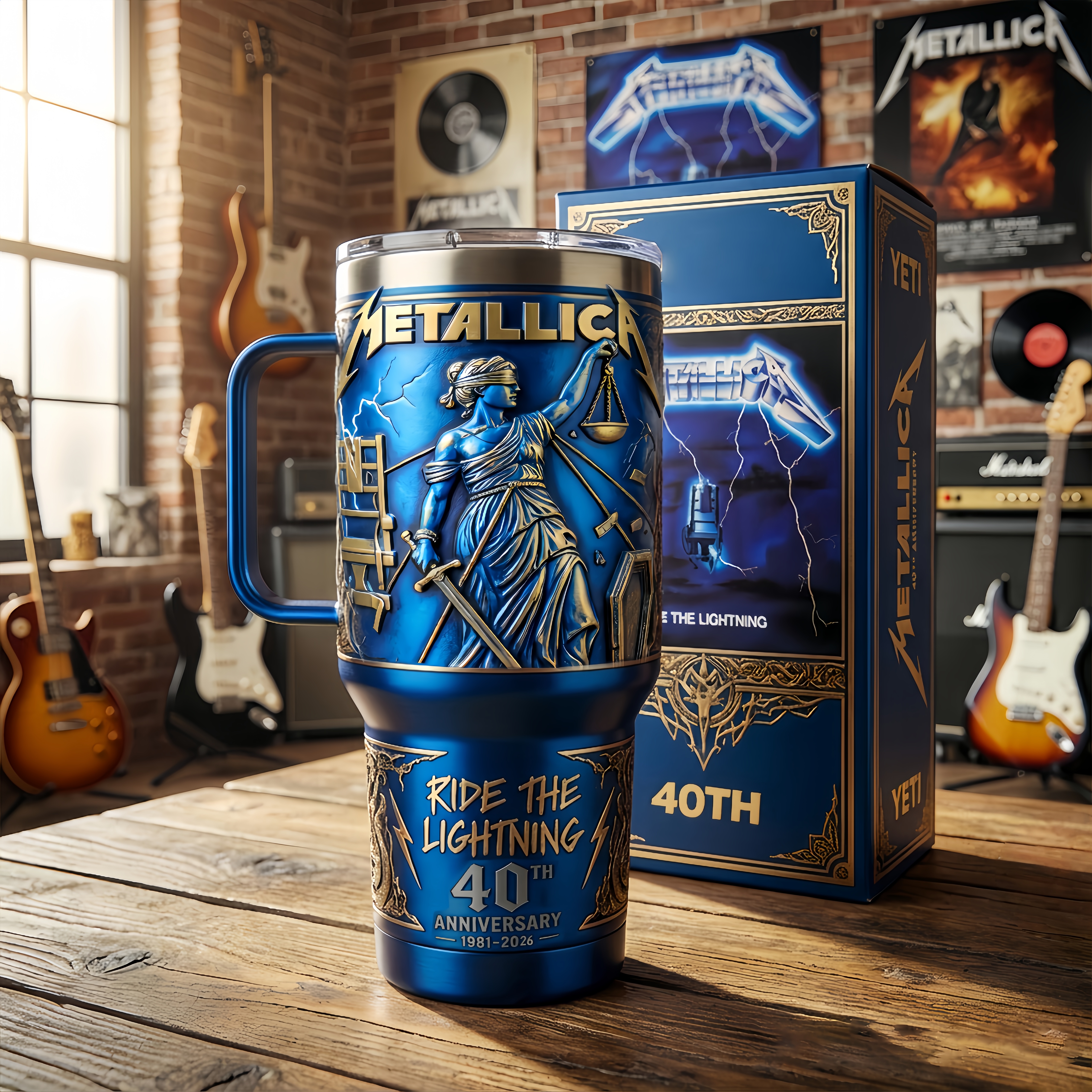 ⚡🎸Metallica Ride the Lightning 40th Anniversary Tumbler