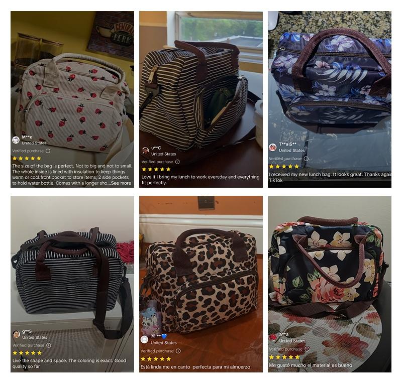 Insulated Large Lunch Bag with Multi-Pockets & Waterproof Design