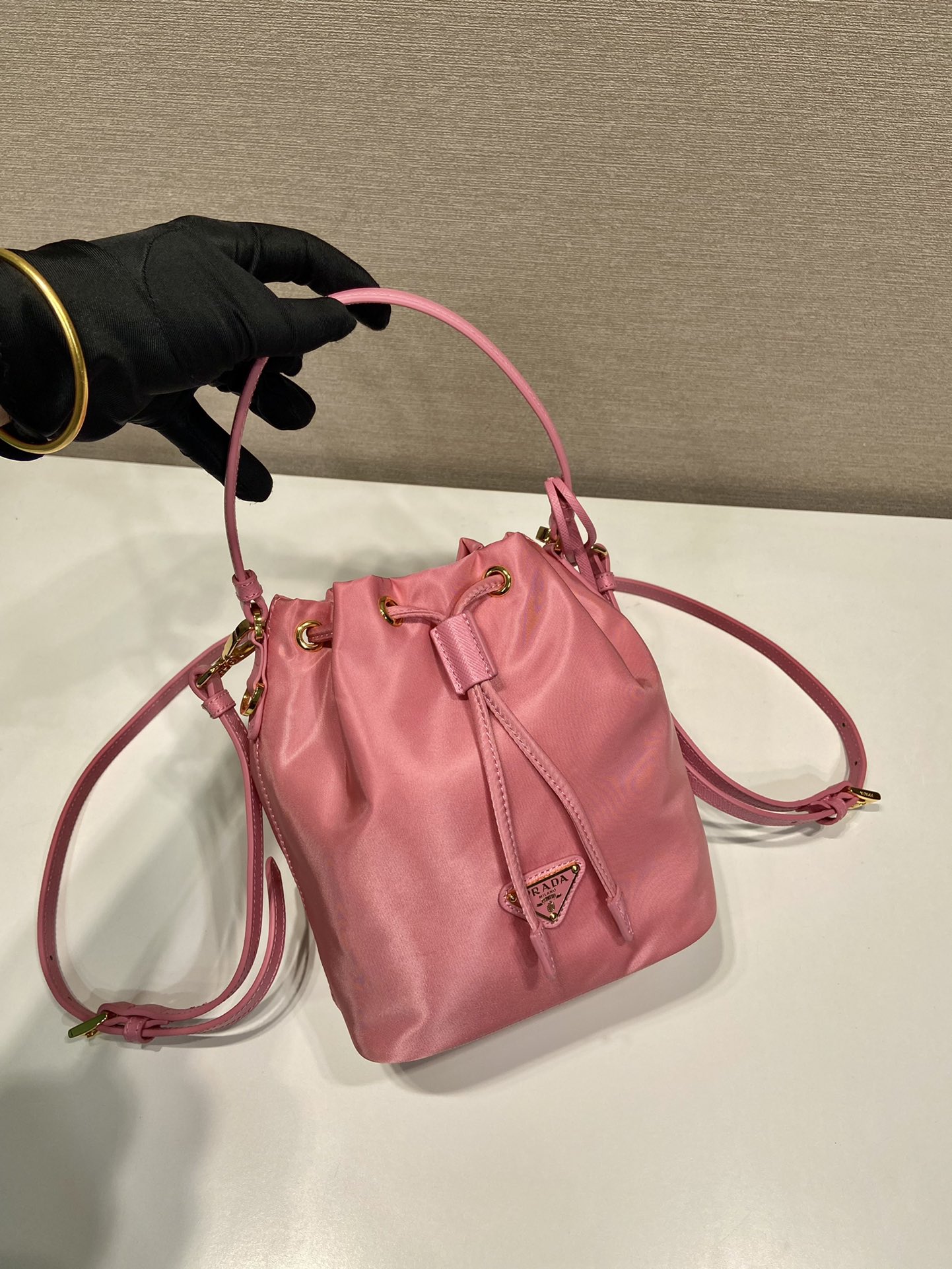 Prada Nylon Bucket Bag 1BE067