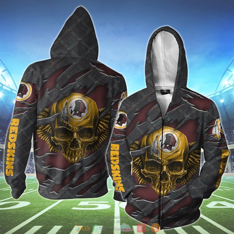 WASHINGTON WINGS SKULL 3D HOODIE