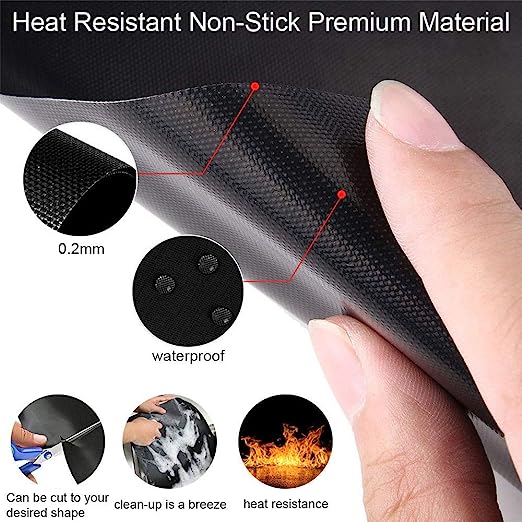 (🔥Last Day Promotion-SAVE 50% OFF)Reusable Non-Stick BBQ Grill Mats(Set of 2)-BUY 2 GET 1 FREE