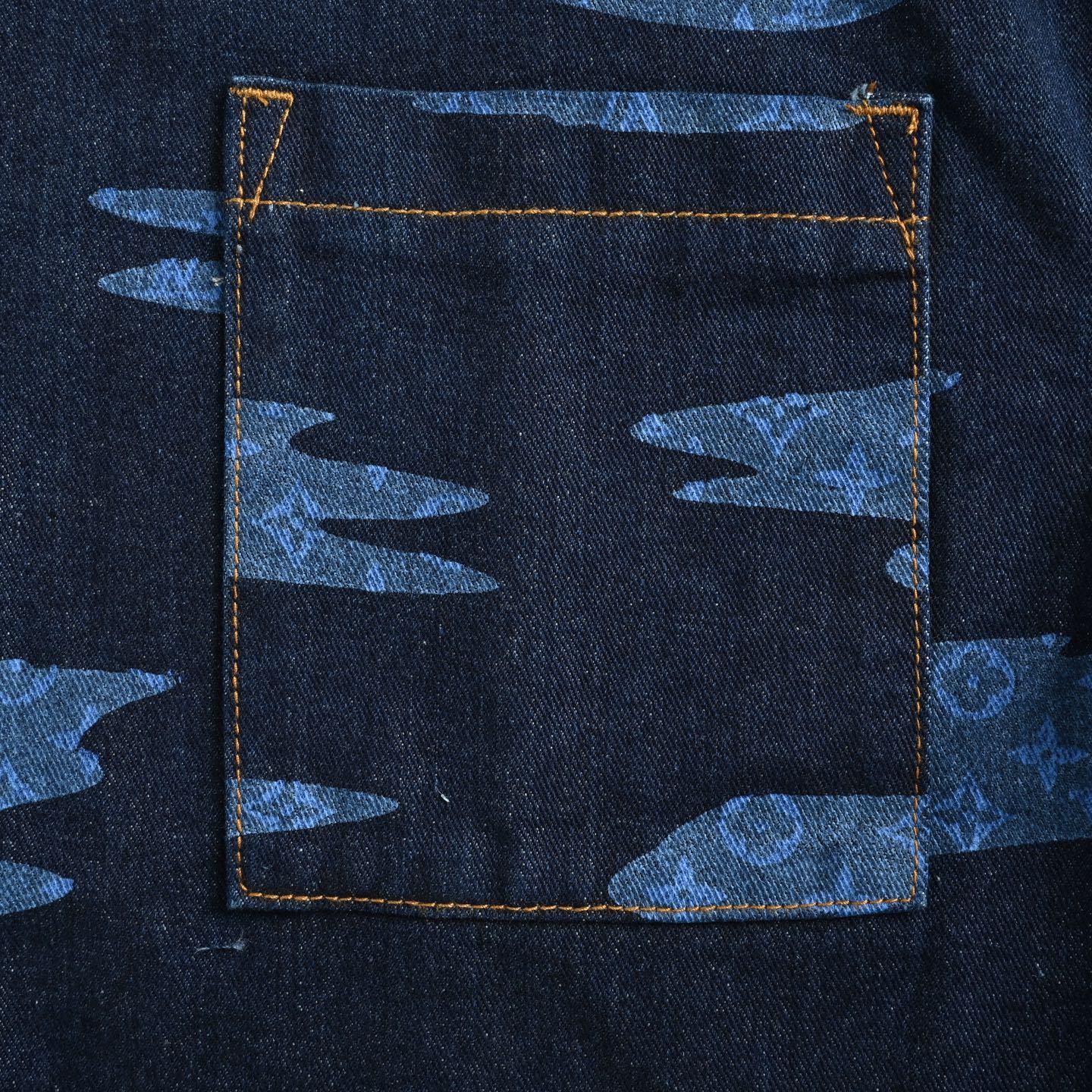 Louis Vuitton 25ss Cloud Sky Blue Denim Short Sleeve Shirt