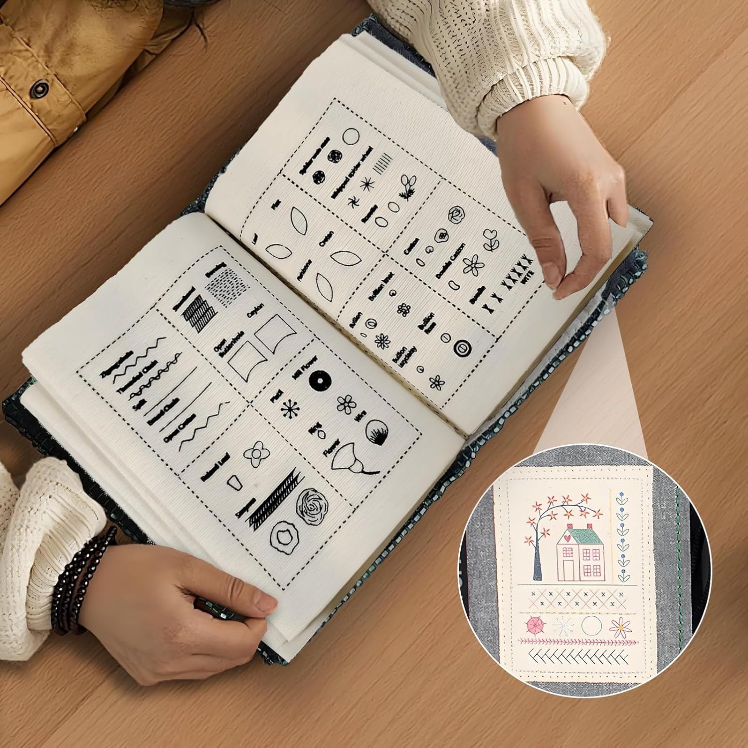 🎄2025 Christmas On Sale✨Embroidery Stitch Book With Sewing Tools