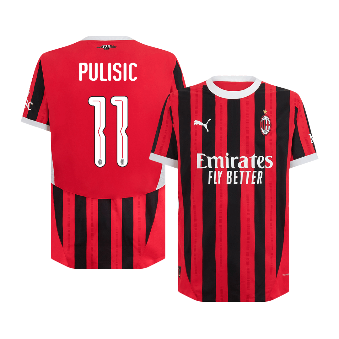 Authentic PULISIC #11 AC Milan home football shirt 2024/25 - UCL