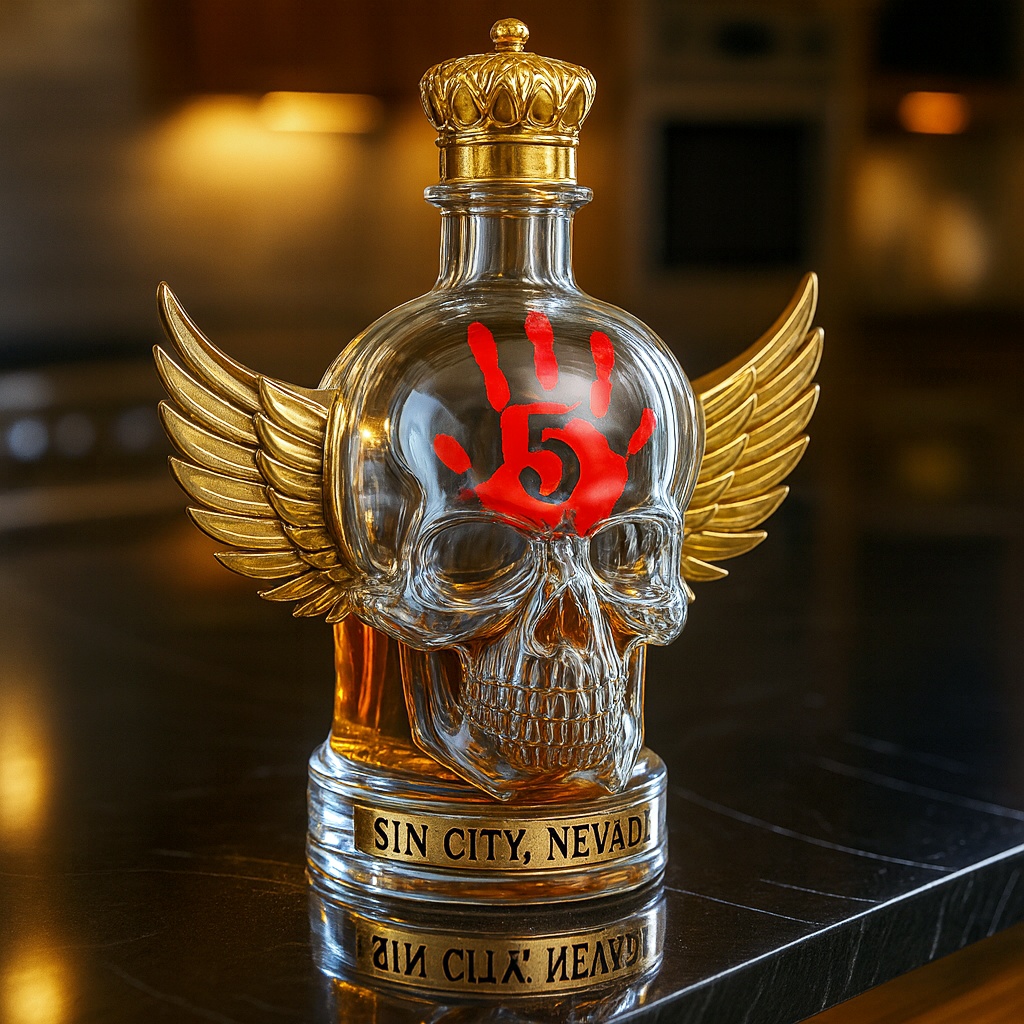 Sin City Skull – 5FDP Limited Edition Whiskey Bottle