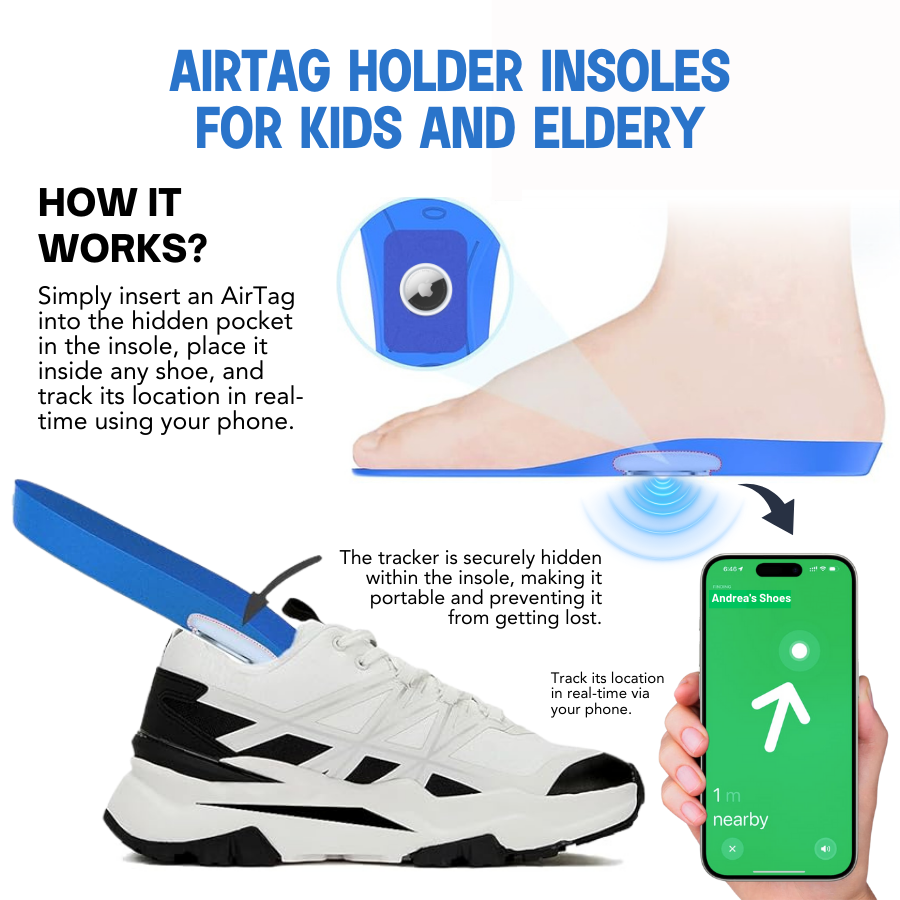 🔥On Sale🔥Airtag Holder Insoles for Kids and Eldery
