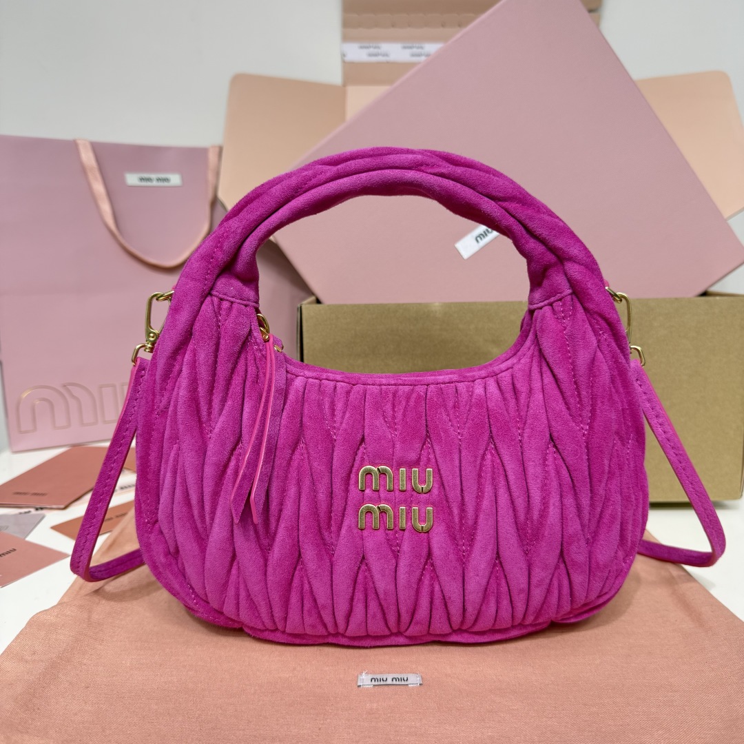 Miu Miu Miu Wander suede leather handbag 5BC125