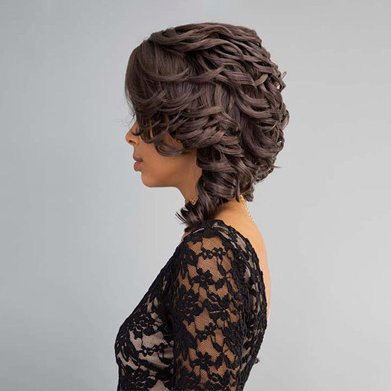 Luna Wigs Black Wave Shoulder Length Short Wig