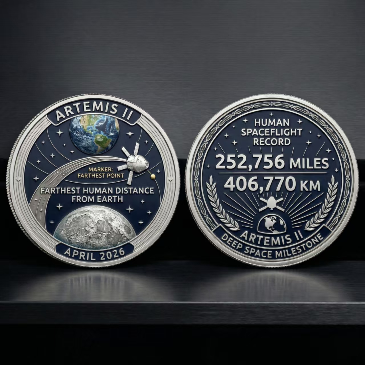 🌌 Artemis II: 252,756 Miles Record – Legacy Challenge Coin
