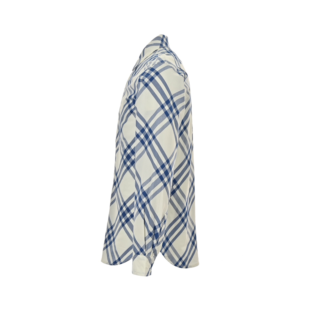 Burberry 24ss diagonal check long-sleeved shirt