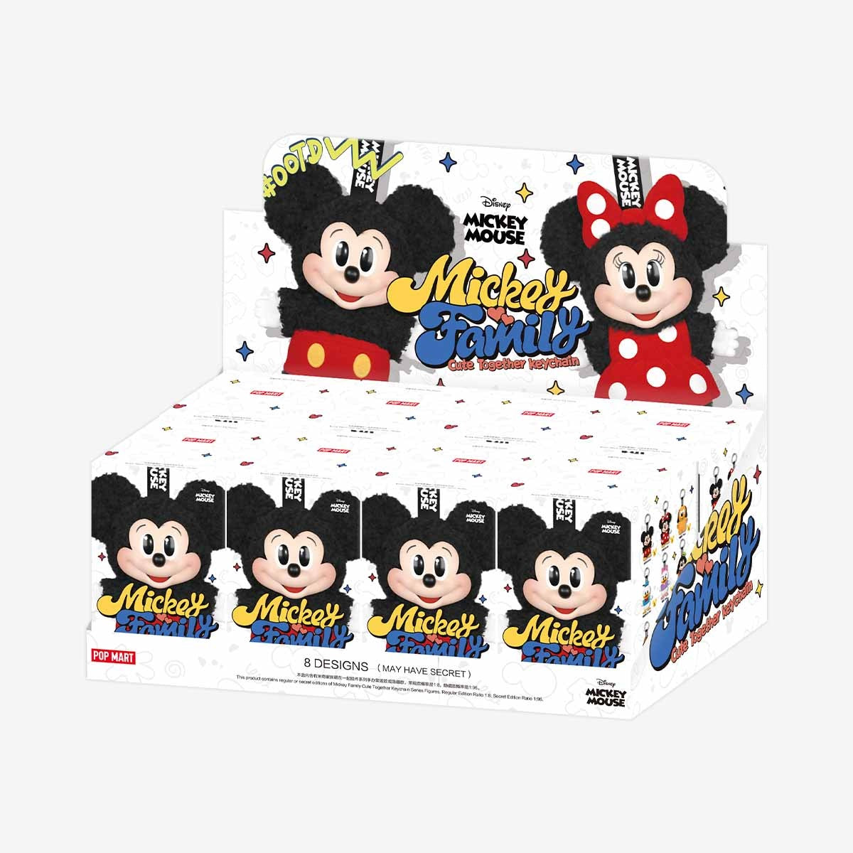 POP MART Mickey Family Cute Together Keychain Series Figures [1 Blind Box]