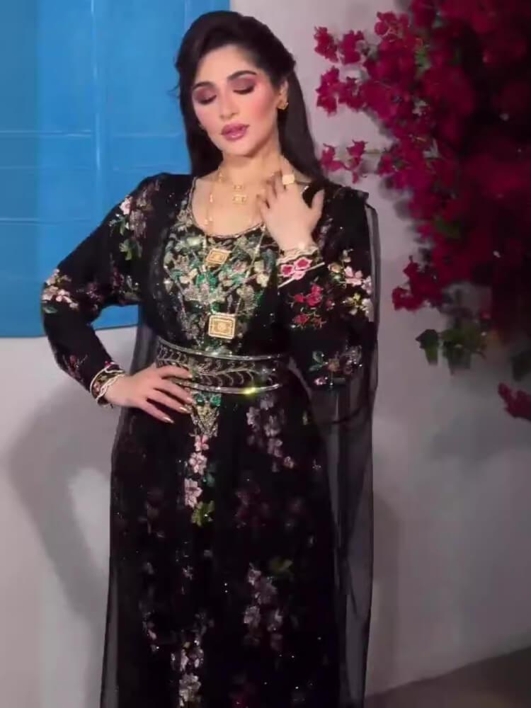 Women's Floral Printed High Waist Maxi Dress