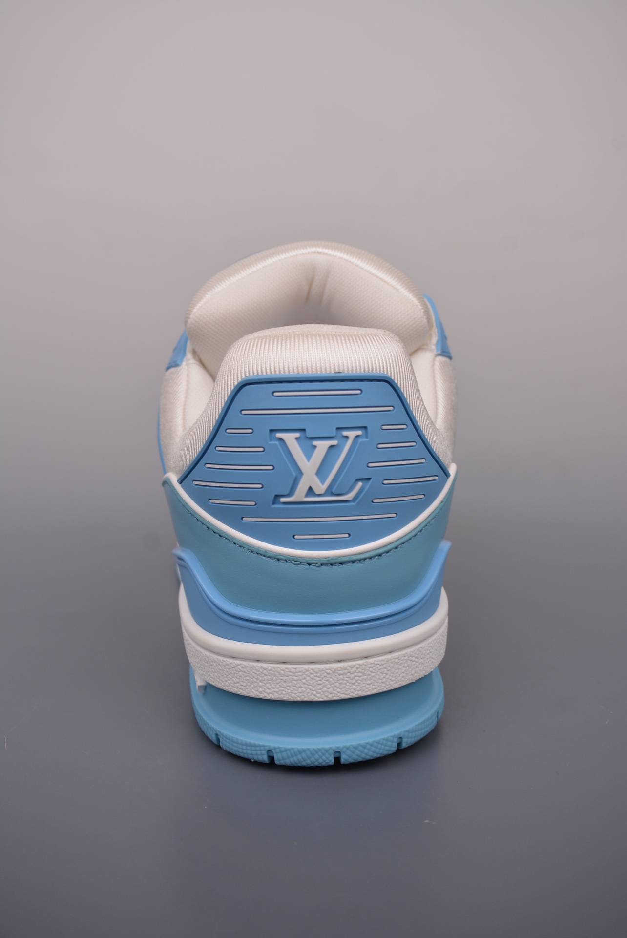Louis Vuitton Trainer Sneaker Low Blue and White Embossed 1AA6X3