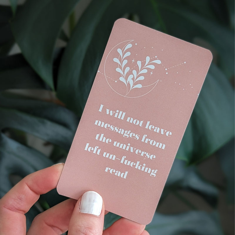 Mystic Sweary Affirmation Cards To Have a Great F*cking Day
