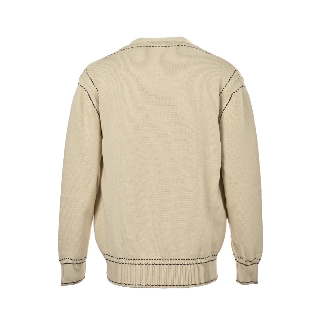 Louis Vuitton 24Fw Pocket Monogram Jacquard Topstitch Cardigan Sweater