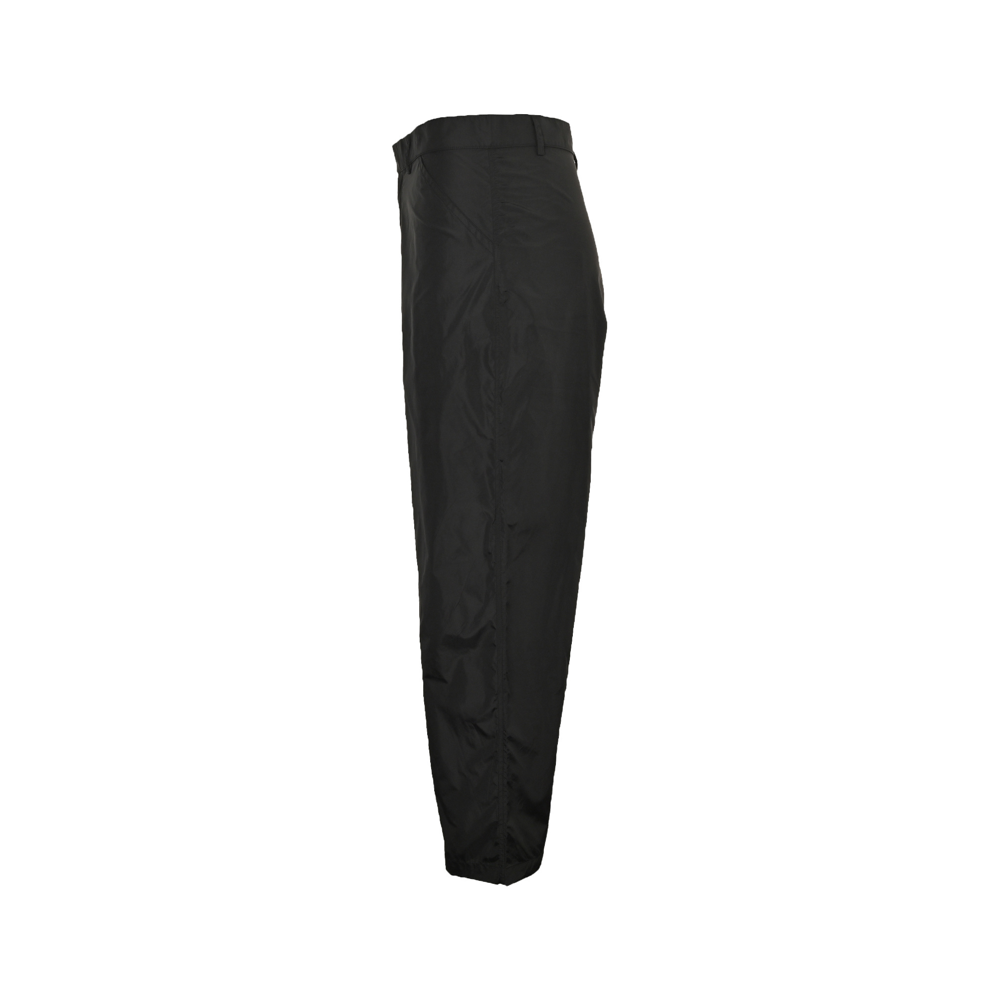 Prada 25Fw recycled nylon trousers with back flap pockets