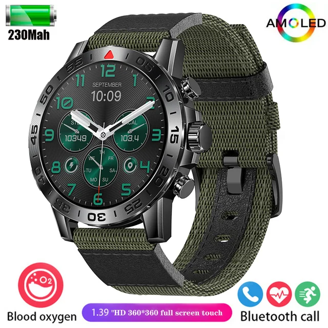 2024 New Men's outdoor HD Bluetooth and Call Smartwatch 100+ Sport Mode 1.39 Full screen Touch IP68 waterproof men's smartwatch